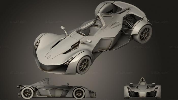 Автомобили и транспорт (Бак Моно, CARS_4129) 3D модель для ЧПУ станка